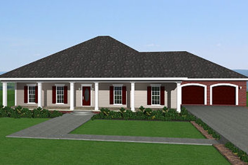 Home Plan - Southern Exterior - Front Elevation Plan #44-143