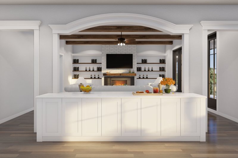 Architectural House Design - Interior - Kitchen for European House Plan #17-2387 - 4 bed, 3.5 bath