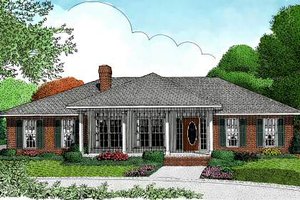 Ranch Exterior - Front Elevation Plan #11-109