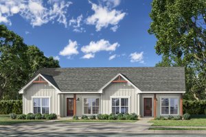 Exterior - Front Elevation 3 for Ranch House Plan #430-382 - 4 bed, 4 bath