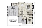 Farmhouse Style House Plan - 3 Beds 2.5 Baths 2167 Sq/Ft Plan #51-1200 