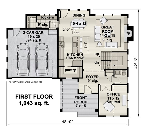 House Blueprint - Farmhouse Floor Plan - Main Floor Plan #51-1200