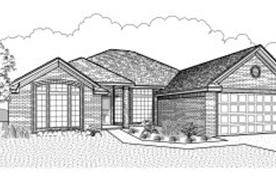 Exterior - Front Elevation for Modern House Plan #65-335 - 4 bed, 2 bath