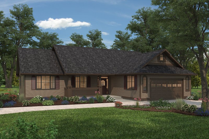 Home Plan - Exterior - Front Elevation 4 for Country House Plan #427-10 - 3 bed, 2.5 bath
