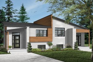 Exterior - Front Elevation 3 for Modern House Plan #23-2673 - 6 bed, 4 bath