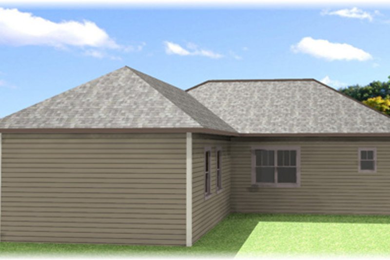 House Plan Design - Exterior - Rear Elevation for Craftsman House Plan #44-179 - 4 bed, 2 bath