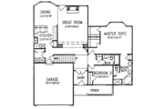 Tudor Style House Plan - 4 Beds 4 Baths 2112 Sq/Ft Plan #405-117 