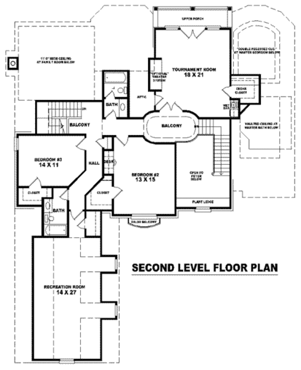 European Floor Plan - Upper Floor Plan #81-1216