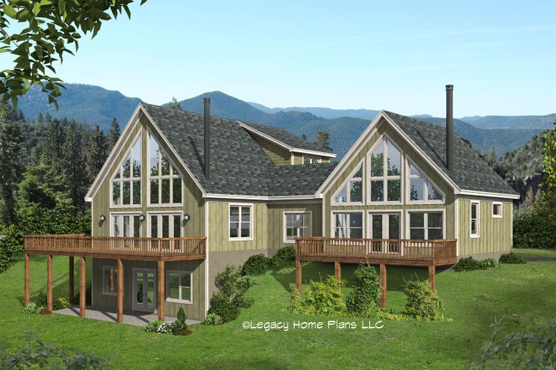 House Blueprint - Southern Exterior - Front Elevation Plan #932-797