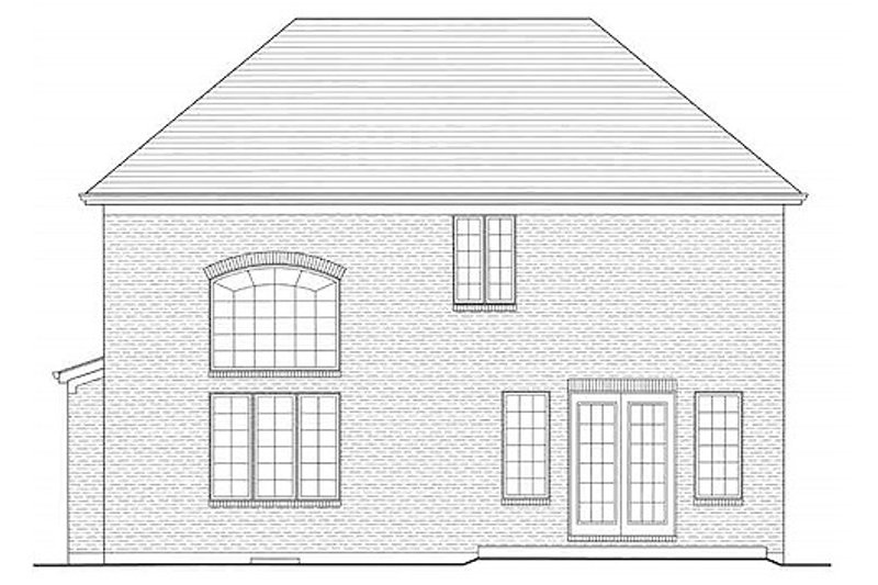 Architectural House Design - Exterior - Rear Elevation for Traditional House Plan #46-493 - 3 bed, 2.5 bath