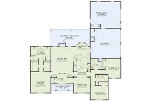 Floor Plan - Main Floor for Traditional House Plan #17-175 - 3 bed, 2.5 bath