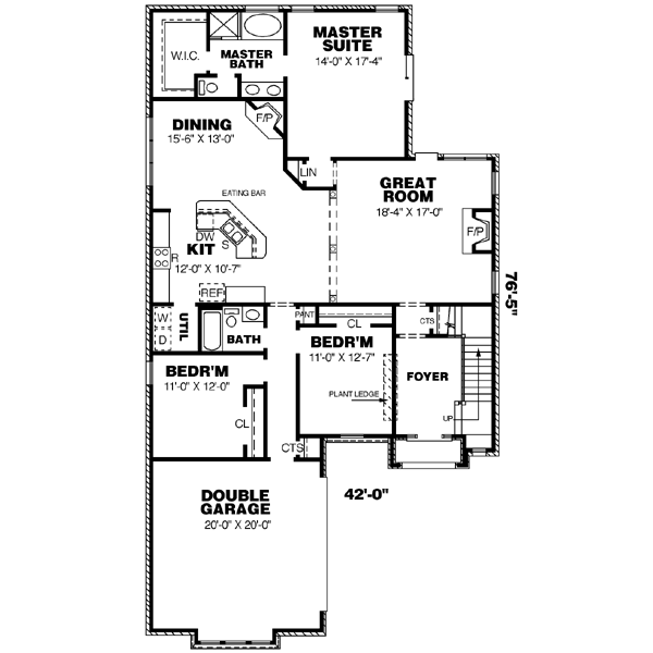 House Plan Design - European Floor Plan - Main Floor Plan #34-191