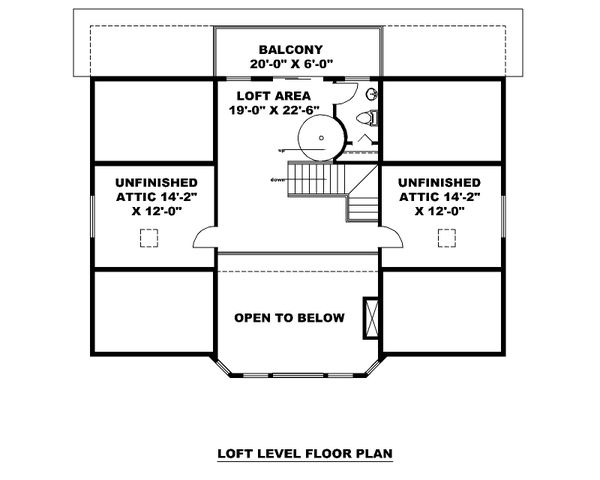 Beach Floor Plan - Upper Floor Plan #117-896