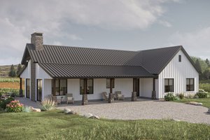 Architectural House Design - Barndominium Exterior - Front Elevation Plan #455-725