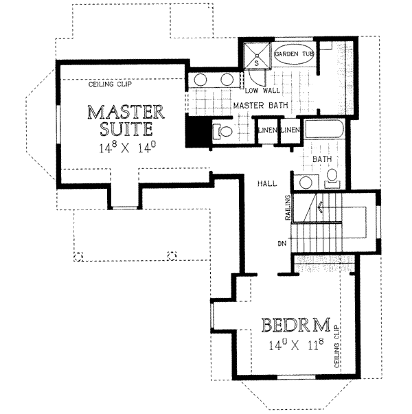 Dream House Plan - Farmhouse Floor Plan - Upper Floor Plan #72-328