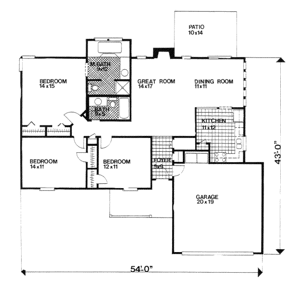 Dream House Plan - Country Floor Plan - Main Floor Plan #30-126