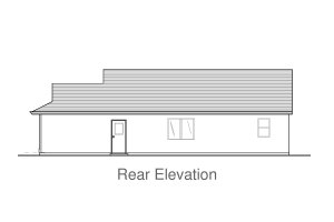 Exterior - Rear Elevation for Craftsman House Plan #53-519 - 3 bed, 3 bath