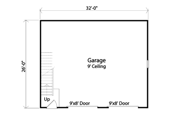 Floor Plan - Main Floor for Country House Plan #22-419, 0 bath