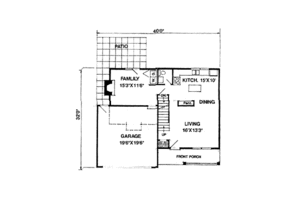 Floor Plan - Main Floor for Farmhouse House Plan #116-189 - 4 bed, 2.5 bath