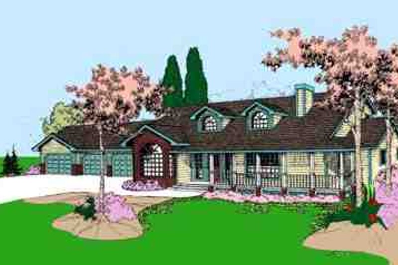 Architectural House Design - Traditional Exterior - Front Elevation Plan #60-607