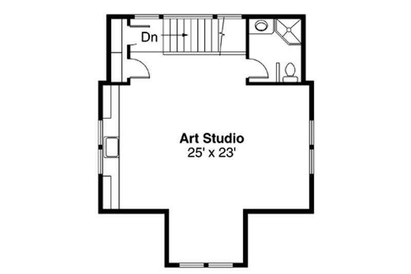 House Design - Floor Plan - Upper Floor for Craftsman House Plan #124-635, 1 bath