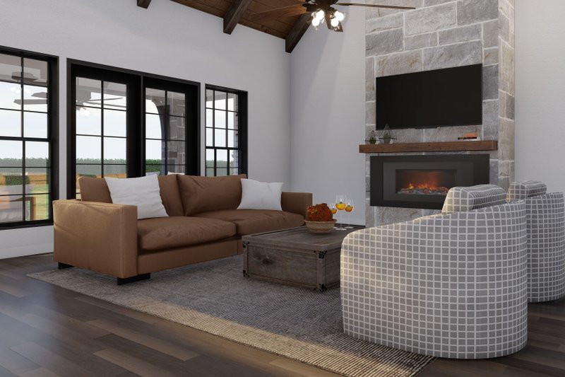 Home Plan - Interior - Family Room 1 for Traditional House Plan #17-2385 - 4 bed, 3.5 bath