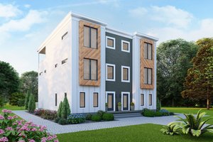 House Plan Design - Exterior - Front Elevation for Contemporary House Plan #932-1428 - 8 bed, 8 bath