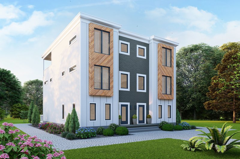 House Plan Design - Exterior - Front Elevation 2 for Contemporary House Plan #932-1428 - 8 bed, 8 bath