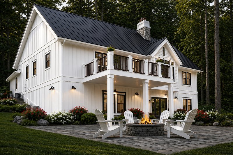 Dream House Plan - Exterior - Rear Elevation 1 for Farmhouse House Plan #928-432 - 3 bed, 2.5 bath
