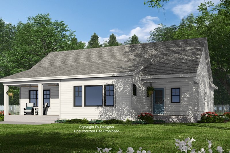House Design - Exterior - Rear Elevation 1 for Farmhouse House Plan #51-1395 - 3 bed, 2.5 bath