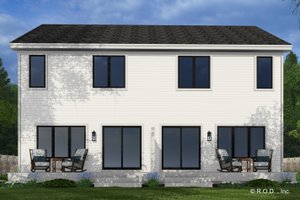 Exterior - Rear Elevation 1 for Farmhouse House Plan #51-1315 - 2 bed, 2.5 bath