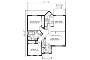 Traditional Style House Plan - 2 Beds 1 Baths 943 Sq/Ft Plan #138-215 