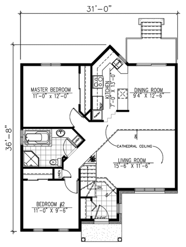 Traditional Floor Plan - Main Floor Plan #138-215