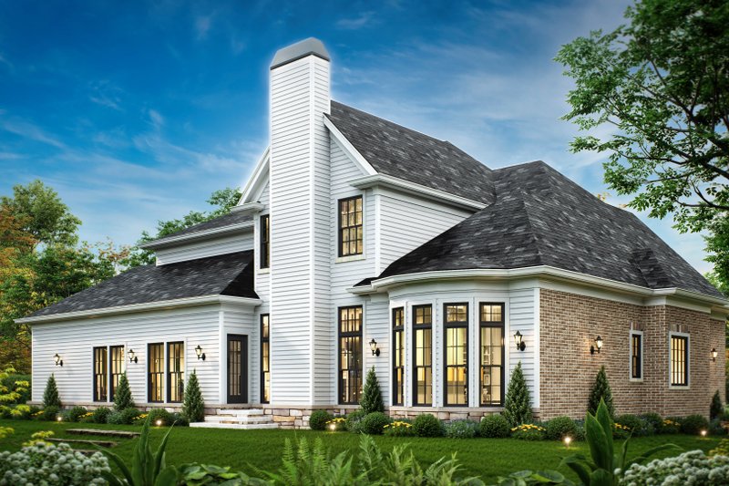 Dream House Plan - Exterior - Rear Elevation 1 for Traditional House Plan #119-477 - 4 bed, 3.5 bath