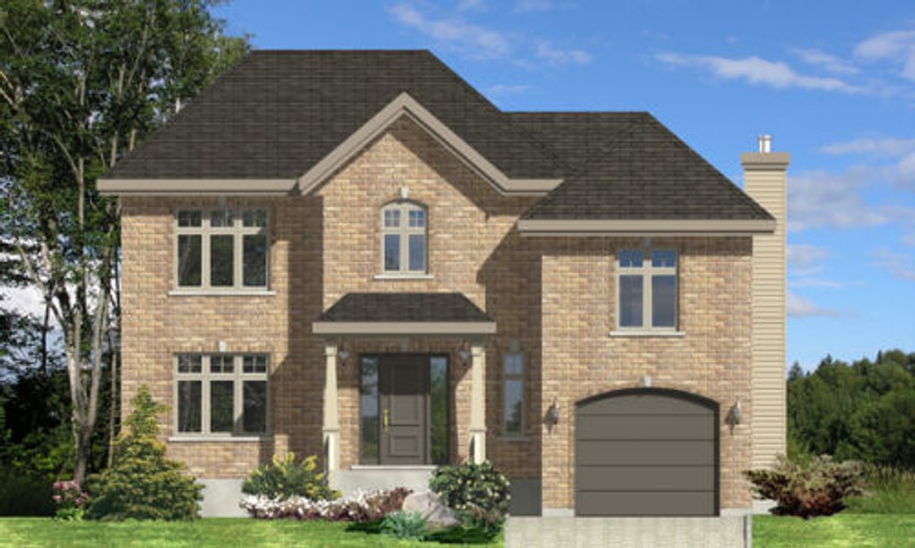 Exterior - Front Elevation 2 for European House Plan #138-269 - 3 bed, 1.5 bath