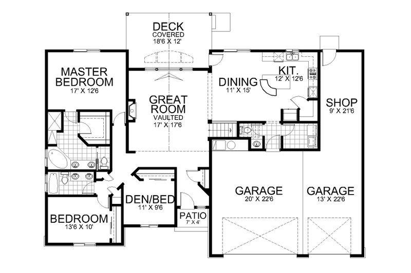 Dream House Plan - Floor Plan - Main Floor for Traditional House Plan #112-203 - 3 bed, 2.5 bath