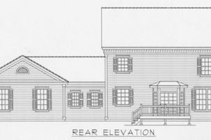 Exterior - Rear Elevation for Southern House Plan #112-133 - 3 bed, 2.5 bath