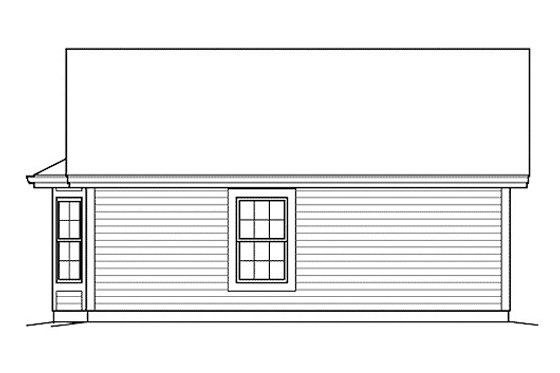 Exterior - Rear Elevation for Traditional House Plan #57-397 - 1 bed, 1 bath