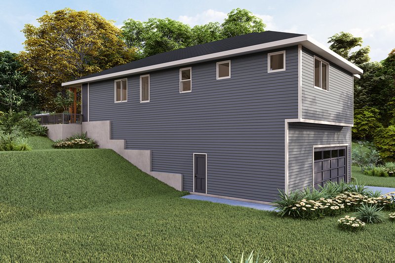 Home Plan - Exterior - Other Elevation for Prairie House Plan #124-1418 - 3 bed, 2 bath