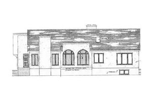 Exterior - Rear Elevation for Traditional House Plan #409-109 - 4 bed, 3 bath