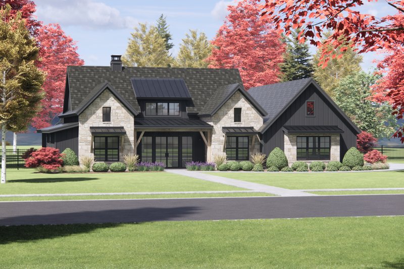 Dream House Plan - Exterior - Front Elevation 5 for European House Plan #1096-85 - 4 bed, 3.5 bath