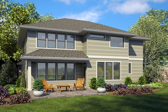 Exterior - Rear Elevation for Contemporary House Plan #48-963 - 4 bed, 3 bath