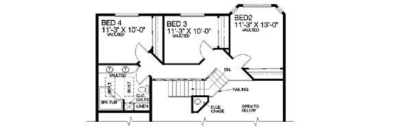 Home Plan - Traditional Floor Plan - Upper Floor Plan #60-195