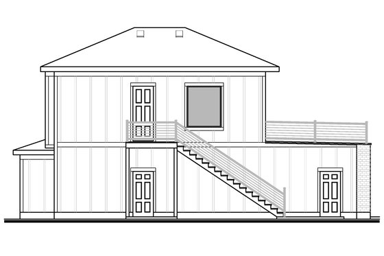 Exterior - Other Elevation for Contemporary House Plan #1073-33, 1 bath