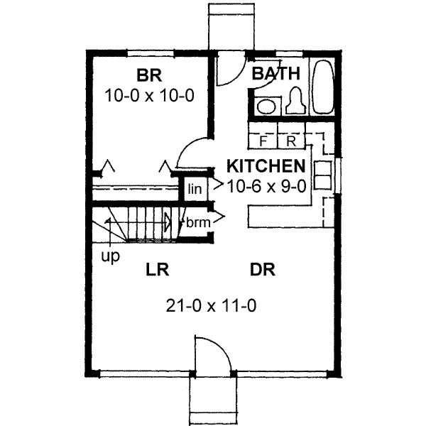 House Design - Cottage Floor Plan - Main Floor Plan #126-140