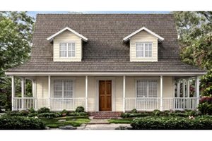 Country Exterior - Front Elevation Plan #3-284