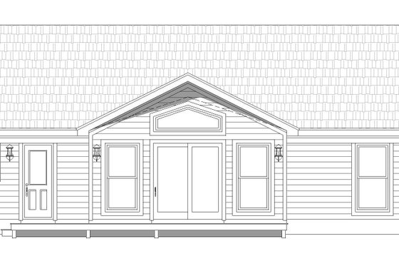 Exterior - Front Elevation 3 for Country House Plan #932-61 - 2 bed, 2 bath