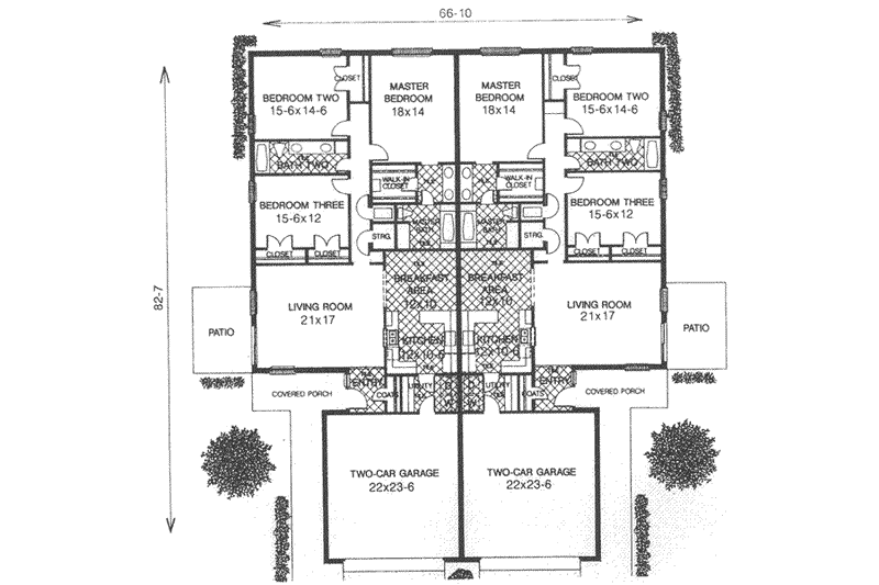 Home Plan - Floor Plan - Main Floor for Traditional House Plan #310-465 - 3 bed, 2 bath