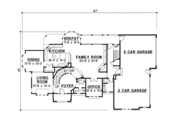 European Style House Plan - 5 Beds 6 Baths 4214 Sq/Ft Plan #67-620 