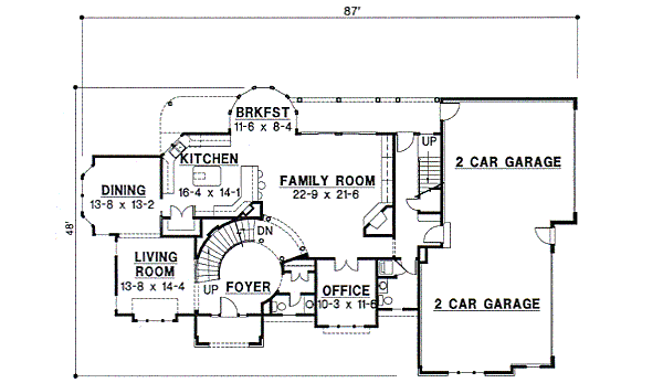 European Floor Plan - Main Floor Plan #67-620